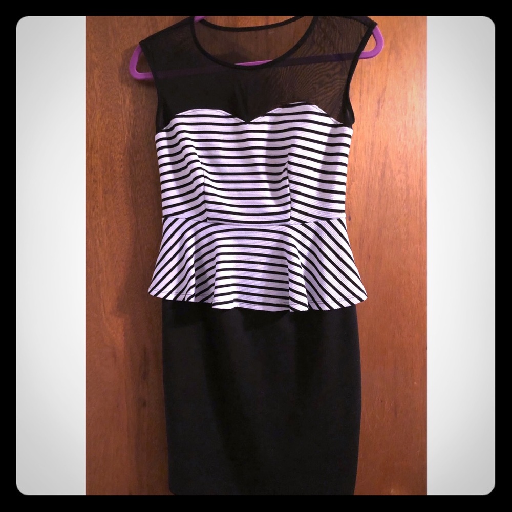 Black and White Striped Dress